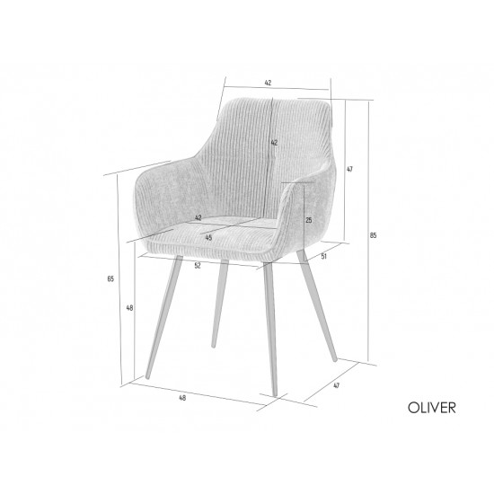 Стул кухонный Oliver Черный каркас / Зеленая ткань вельвет 9