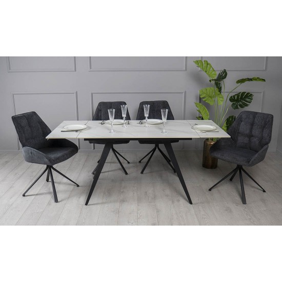 Стул Соло крутящийся металл сиденье ткань 57x60x90.5 Графит 9