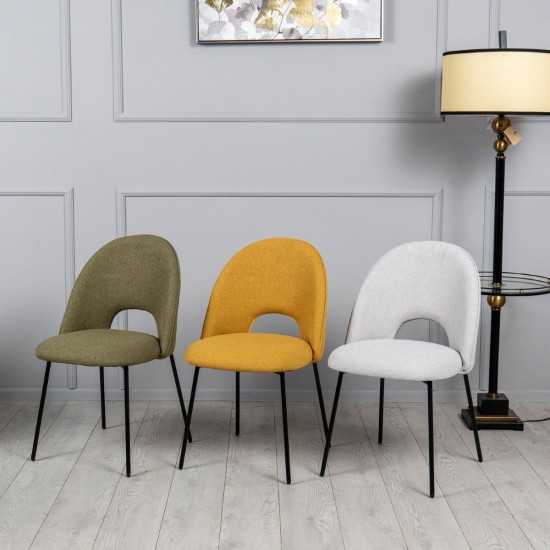 Стул Каспер металл сиденье ткань 50.5x53.5x81 Зеленый 6