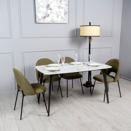 Стул Каспер металл сиденье ткань 50.5x53.5x81 Зеленый 5