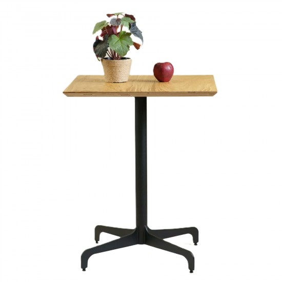 Стол Leo 60 х 60 чёрный / дуб 1