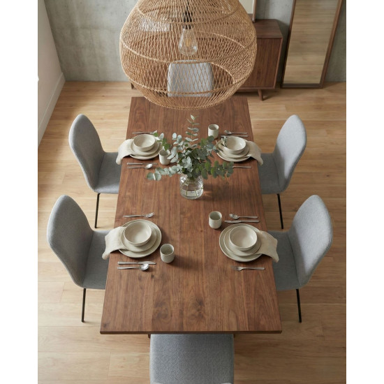 Стілець кухонний NAVY Чорний каркас/Світло-сірий тканина 4