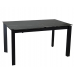Стол Ларс обеденный раскладной 140(200)х80 см Черный Мат / Черные ноги