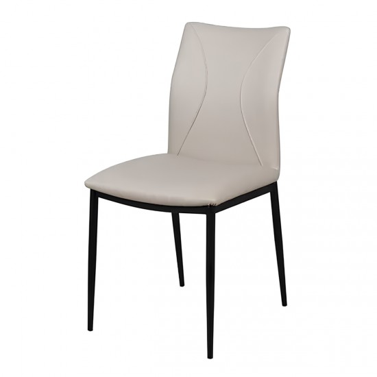 Стул Слим металл сиденье экокожа 44x57x86,5 см Бежевый 1