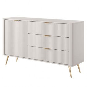 Комод Ланте/Lante 1-дверный с 3 ящиками 1D3S/138 Бежевый Ш138xВ81 см.