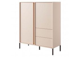 Комод высокий Даст/Dast 2-дверный с 2 ящиками 2D2S/104 Бежевый Ш104xВ124 см.