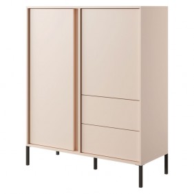 Комод высокий Даст/Dast 2-дверный с 2 ящиками 2D2S/104 Бежевый Ш104xВ124 см.