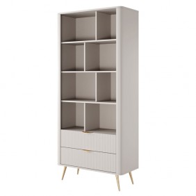 Стеллаж Ланте/Lante 2S с 2 ящиками Бежевый Ш88xВ193 см.