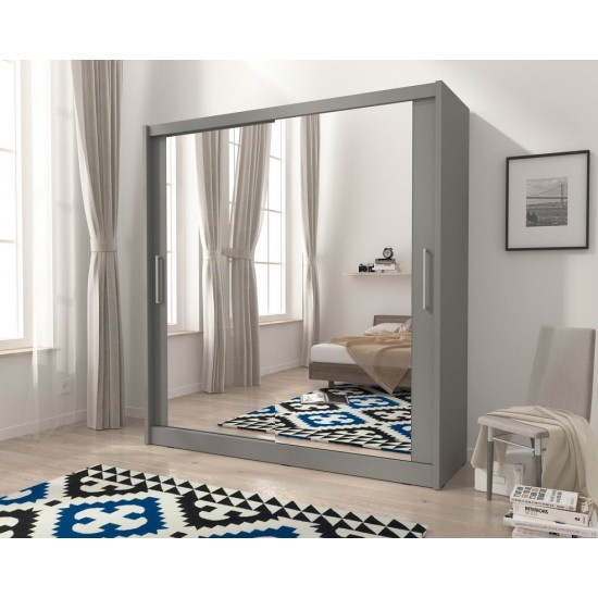Шафа-купе Мая VI / Maja VI 180 2-дверна з дзеркалом Графіт 180х62х200 см. 1