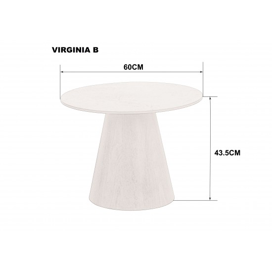 Журнальный столик VIRGINIA B Черный глянец / Коричневый мат 60 x 43,5 см. 10