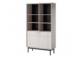 Стеллаж Perfect Home Джапанді / Japandi R104 2-дверный Кашемир