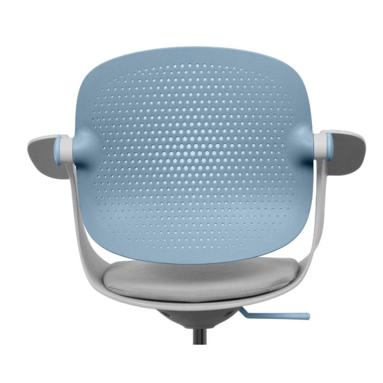 Кресло офисное ARLEN светло-бирюзовое/серая ткань/серый каркас 11