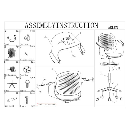 Кресло офисное ARLEN светло-бирюзовое/серая ткань/серый каркас 12