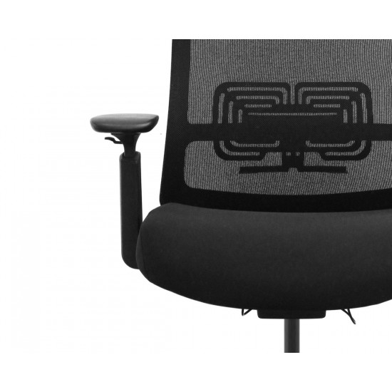 Кресло офисное VIRGIL черная ткань/черный каркас 6