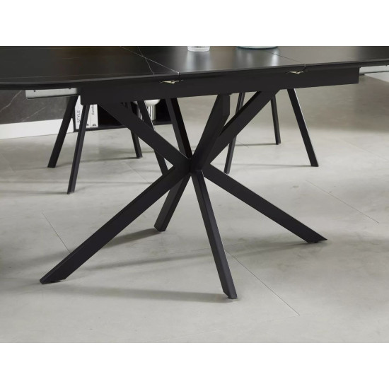 Стол обеденный раскладной GASTON CERAMIC 140(180)*80 черный GASTONC140 6