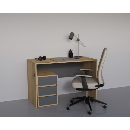 Компьютерный стол VICTOR D/А 120х60 Дуб артизан / Антрацит  4