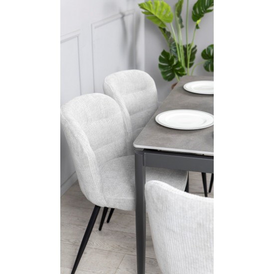 Стул КЛИФ металл сиденье ткань 50x57x82 см Серый 6