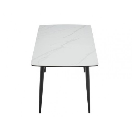 Стіл Лейк обідній розкладний 1200/1500х800х750 білий глянець 4