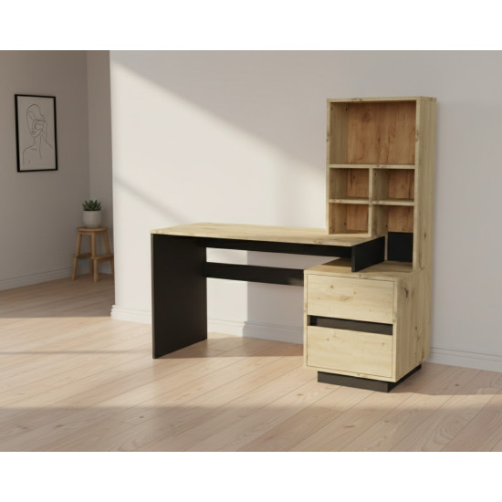 Комп'ютерний стіл HECTOR_D/C_R 150х60 Дуб артизан / Чорний 3