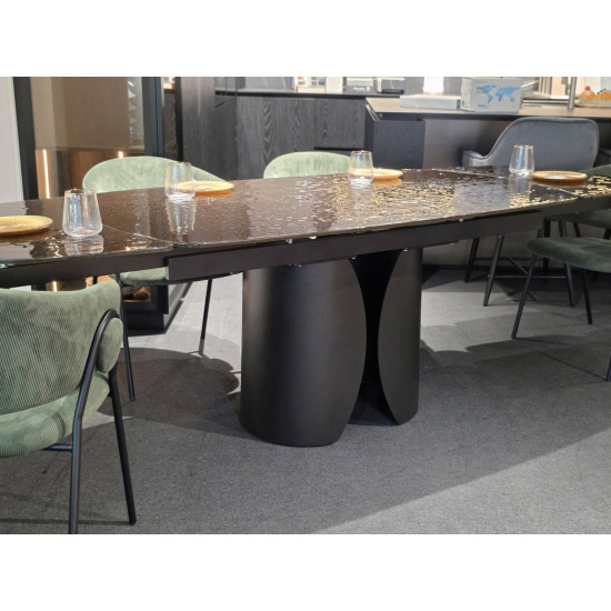 Стіл обідній розкладний EDGAR 160(240)*90 бронзовий/коричневий 13