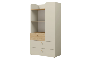 Шкаф YUKI REG 6 80х150х40 серый / бежевый / дуб