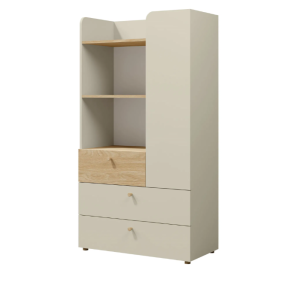 Шкаф YUKI REG 6 80х150х40 серый / бежевый / дуб