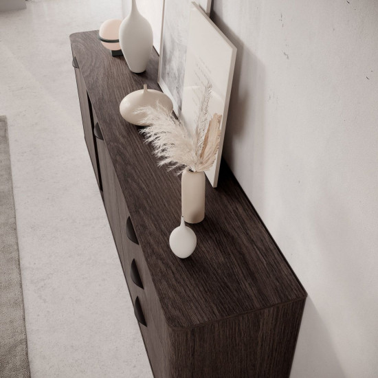 Комод Веріс / Veris 2D3S/195 2-дверний з 3 шухлядами Дуб дунін/чорний 11