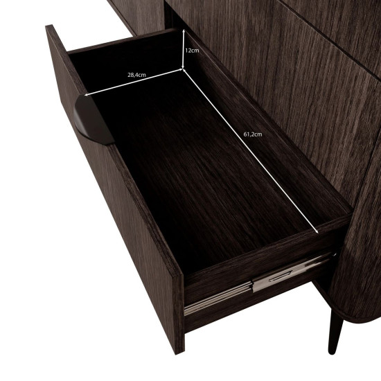 Комод Веріс / Veris 2D3S/195 2-дверний з 3 шухлядами Дуб дунін/чорний 14