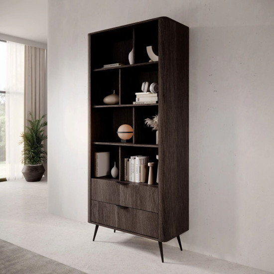 Стелаж Веріс / Veris 2S/88 з 2 шухлядами Дуб дунін/чорний 11