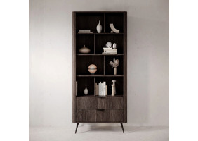 Стелаж Веріс / Veris 2S/88 з 2 шухлядами Дуб дунін/чорний