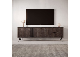 Тумба під ТВ Веріс / Veris 2D2S/195 2-дверна з 2 шухлядами Дуб дунін/чорний