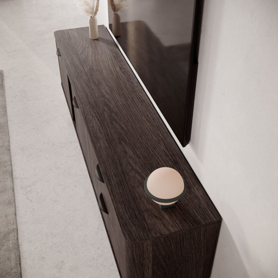 Тумба під ТВ Веріс / Veris 2D2S/195 2-дверна з 2 шухлядами Дуб дунін/чорний 14