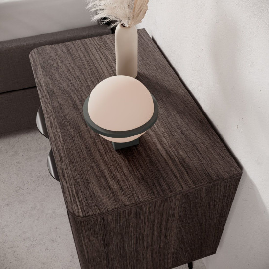 Тумба приліжкова Веріс / Veris 2S/63 з 2 шухлядами Дуб дунін/чорний 10