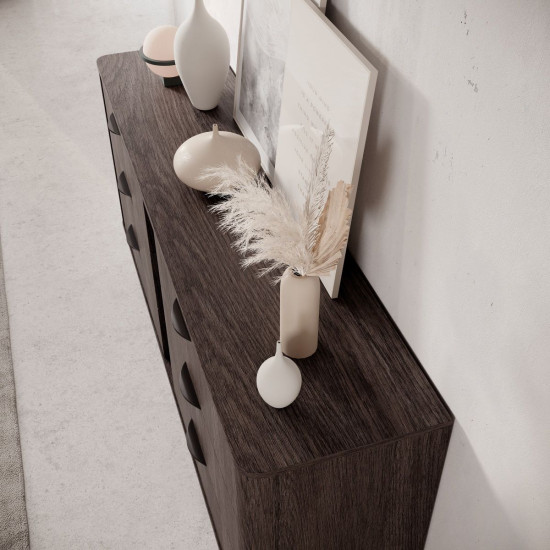 Комод Веріс / Veris 6S/163 з 6 шухлядами Дуб дунін/чорний 11