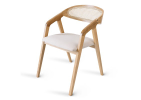 Стул обеденный FRAME CANE Дерево / Ткань на выбор