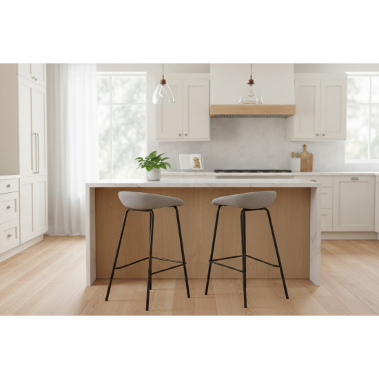 Барний стілець SVEN Чорний каркас / Сірий тк. 3