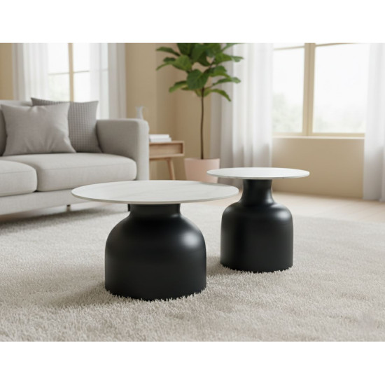 Журнальный столик MONTANA Белый глянец / Черный (к-кт) 3