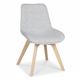 Стул LENY каркас дерево / Серый ткань оборот 180°