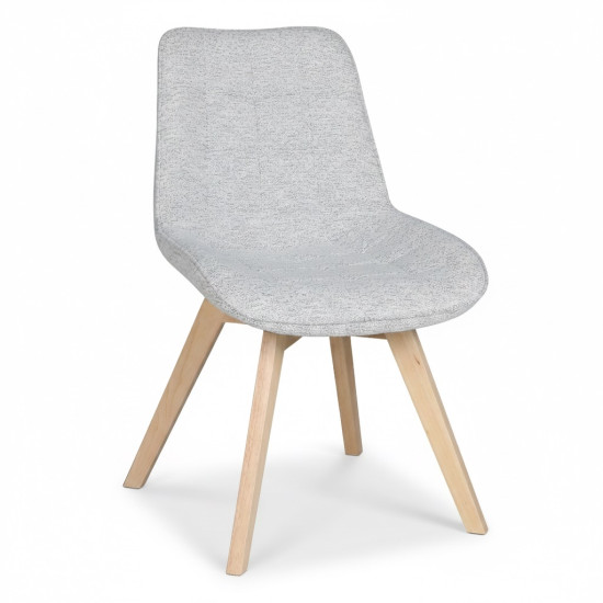 Стул LENY каркас дерево / Серый ткань оборот 180° 1