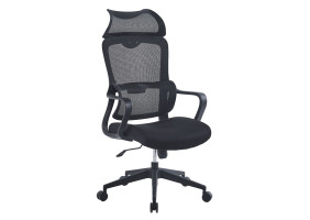 Крісло комп'ютерне JIM Чорне / Чорний каркас  