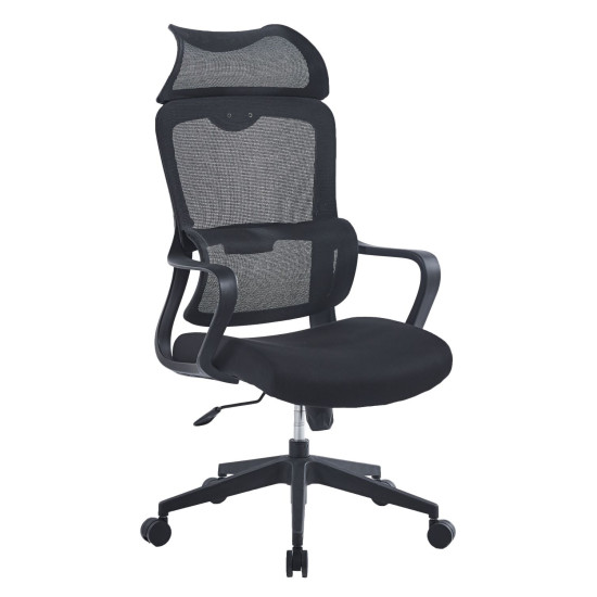 Крісло комп'ютерне JIM Чорне / Чорний каркас   1