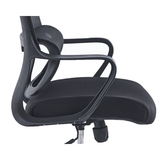 Крісло комп'ютерне JIM Чорне / Чорний каркас   7