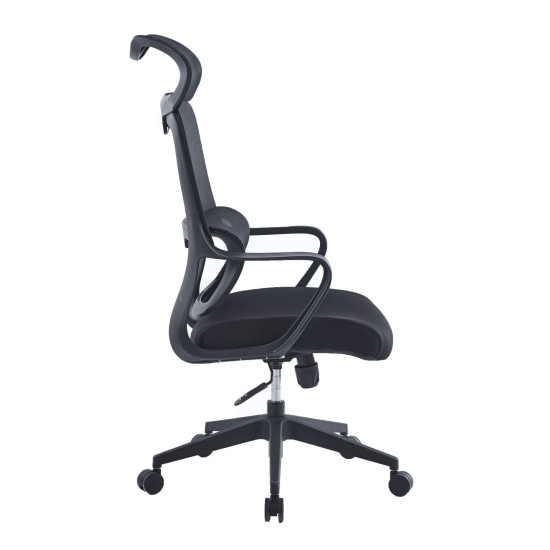 Крісло комп'ютерне JIM Чорне / Чорний каркас   2