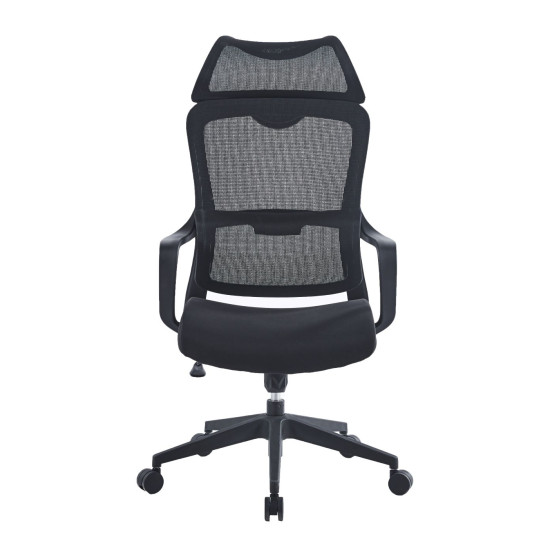 Крісло комп'ютерне JIM Чорне / Чорний каркас   4