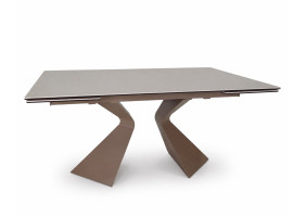 Обеденный раскладной стол LAURA CERAMIC 160(240)*90 Бежевый мат / Бежевый 