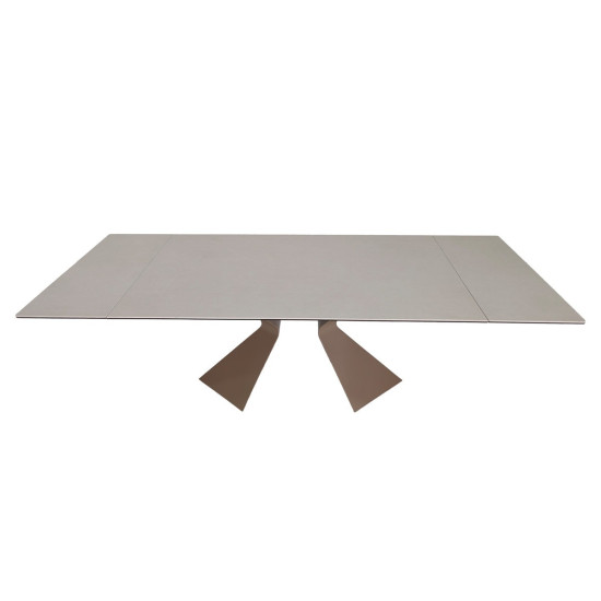 Обеденный раскладной стол LAURA CERAMIC 160(240)*90 Бежевый мат / Бежевый  4
