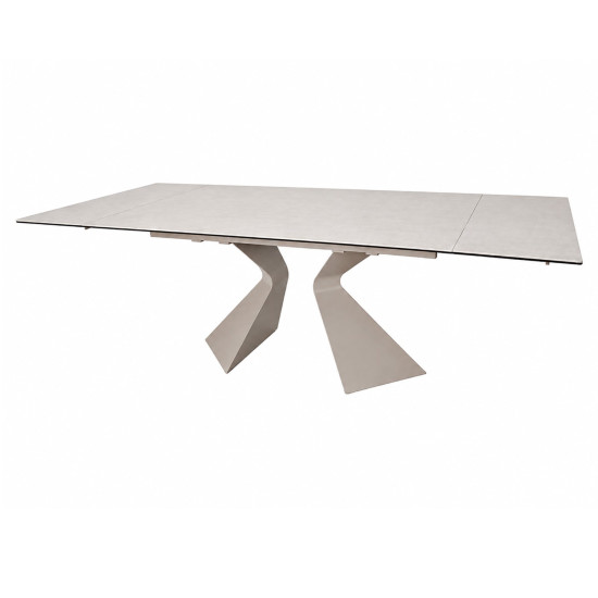 Стіл обідній розкладний LAURA CERAMIC 160(240)*90 Бежевий мат / Бежевий 5