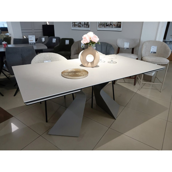 Стіл обідній розкладний LAURA CERAMIC 160(240)*90 Бежевий мат / Бежевий 11