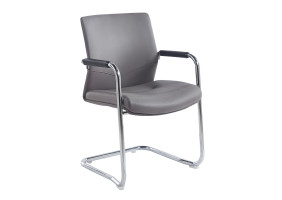 Стул офисный ADOLF Серый / Хром металл