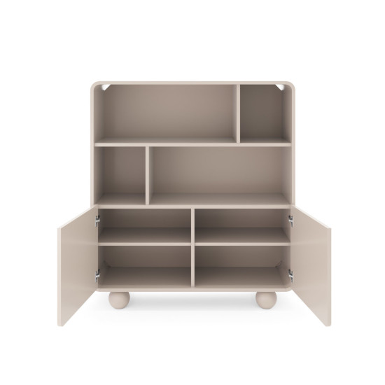 Стеллаж Perfect Home Albion RG108 108x39x121 см кашемир 4 полки 2 дверцы 7